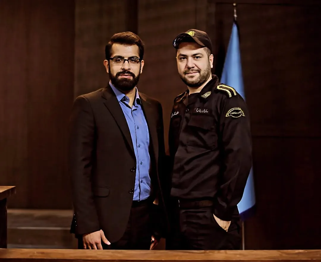 مسعود بهرامی و جعفر جمشیدی در سریال آقای قاضی
