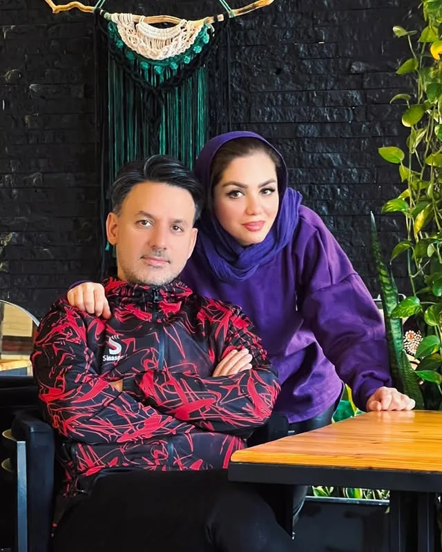مبینا نصیری و همسرش مهدی توتونچی