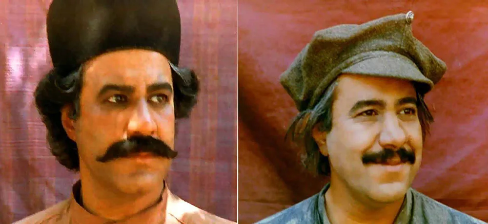 محمد فیلی در نقش های نسیم بیگ و بسیم بیگ در سریال روزی روزگاری