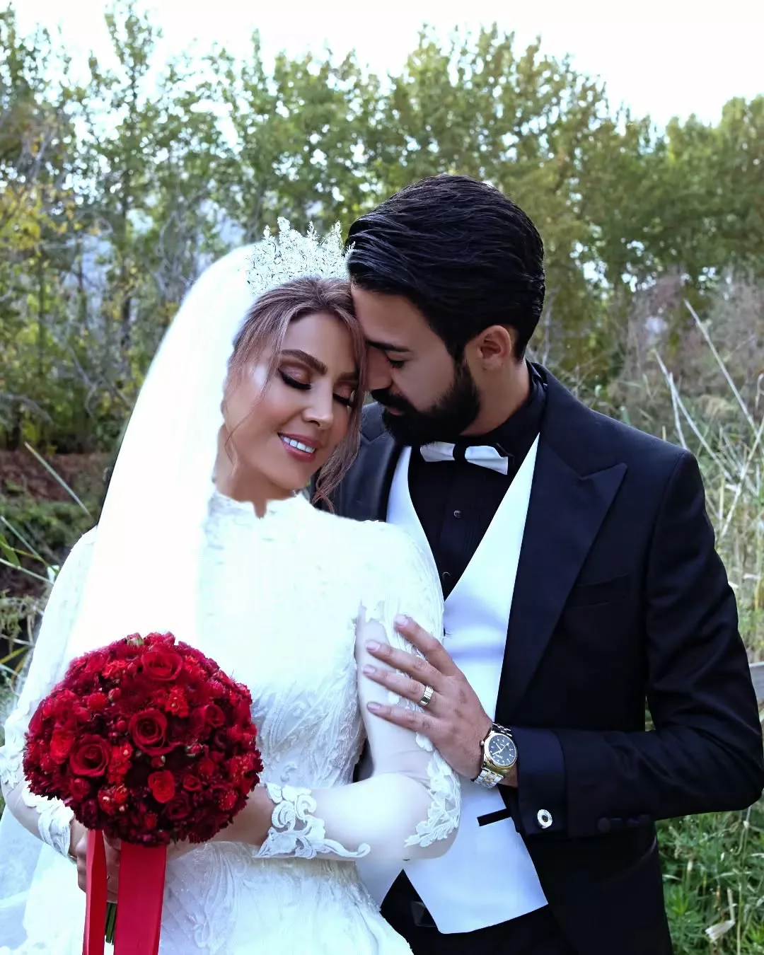 نیلوفر شهیدی و همسرش امید همتی