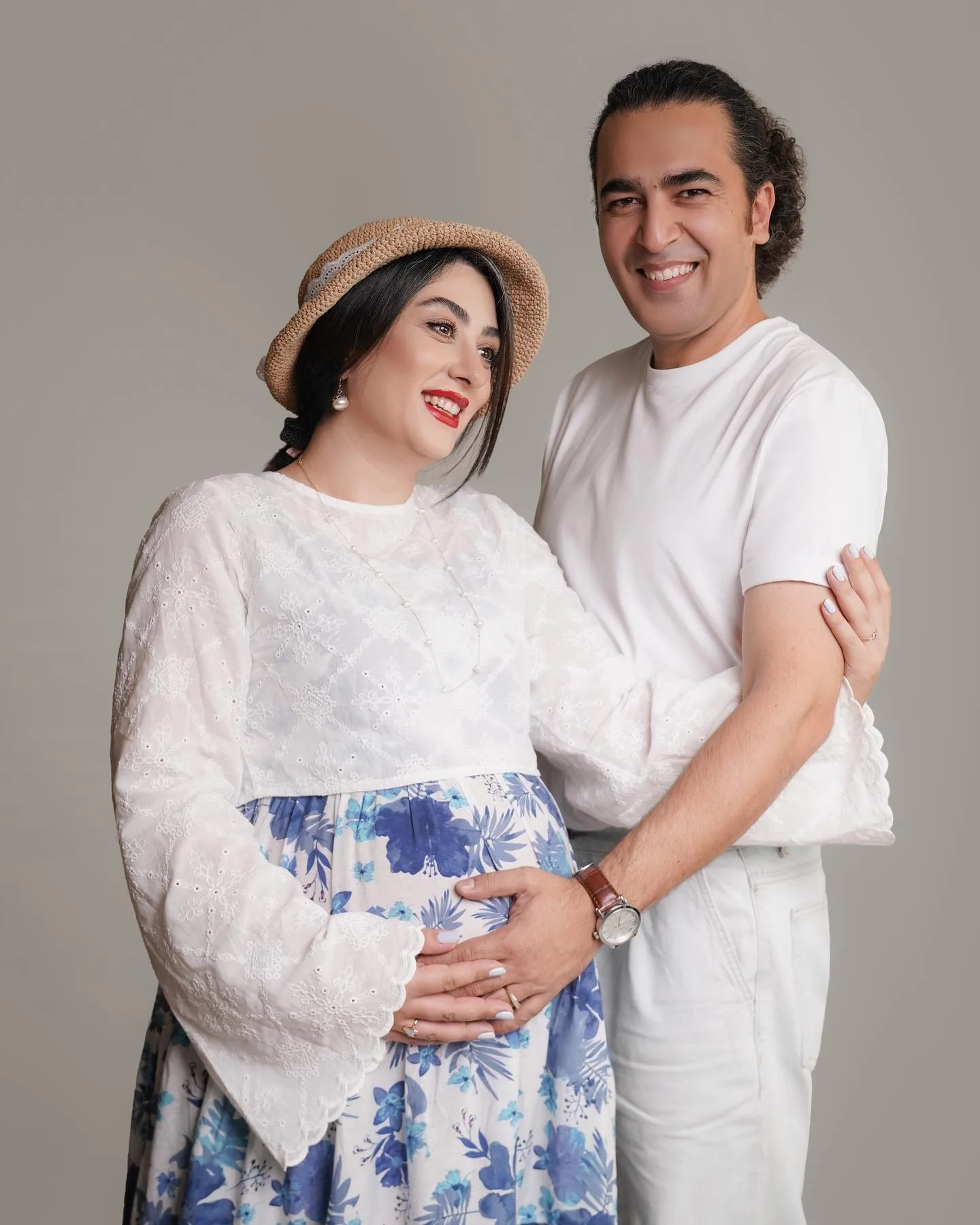 تصاویر دیده‌نشده از بارداری الهام طهموری (وارش) در کنار همسرش حامد احمدجو