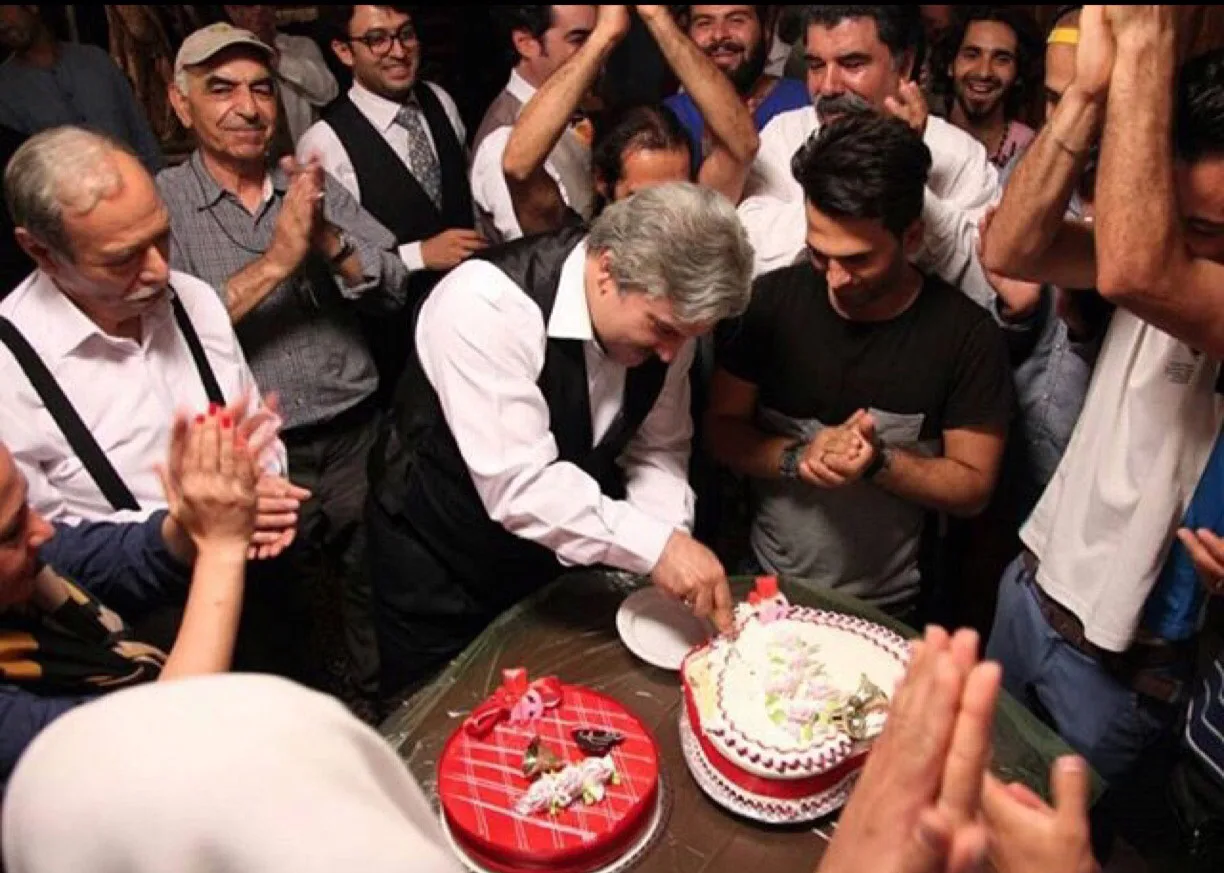 جشن تولد مهدی سلطانی در پشت صحنه سریال شهرزاد