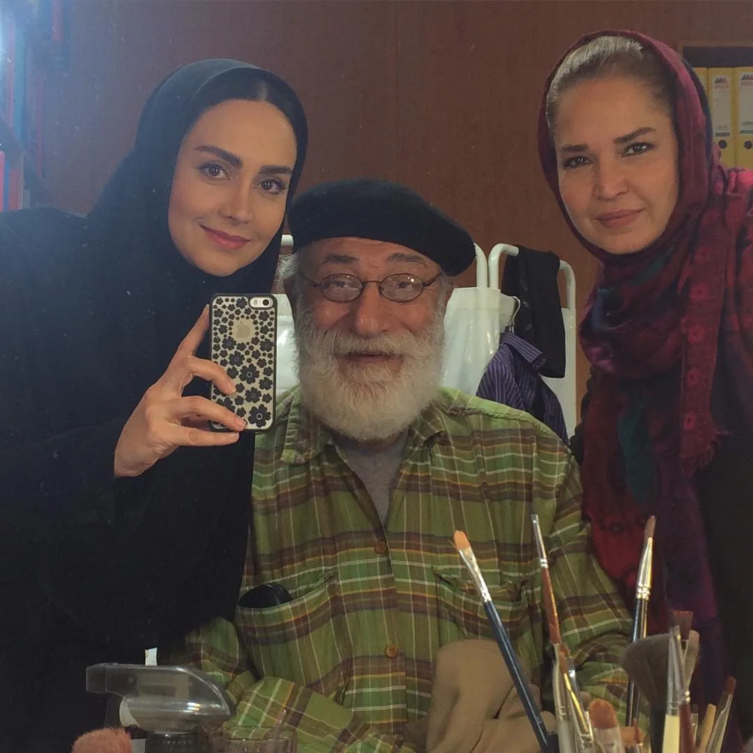 مریم خدارحمی در کنار زنده یاد جمال اجلالی