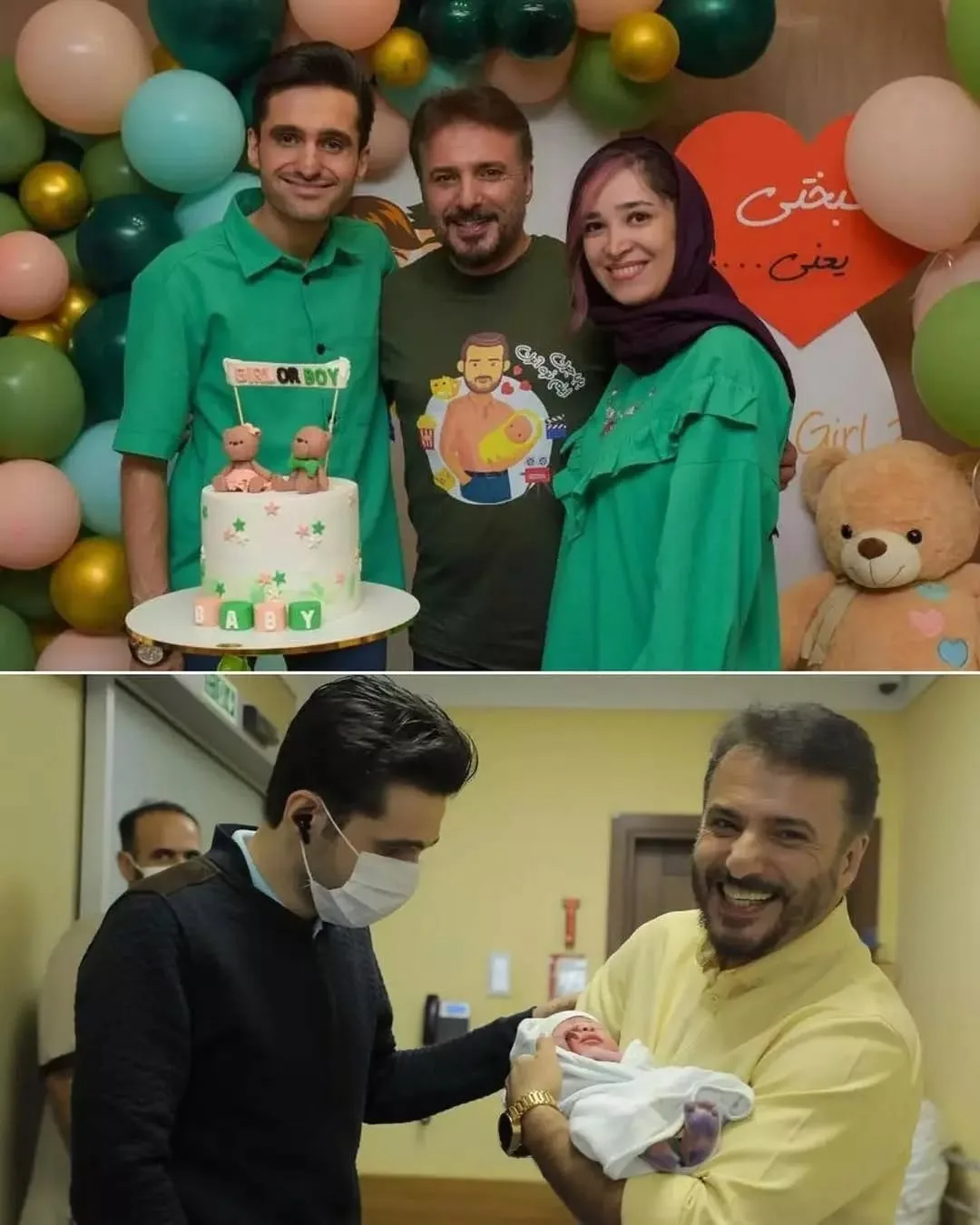 عروس سید جواد هاشمی به همراه پسر و نوه اش