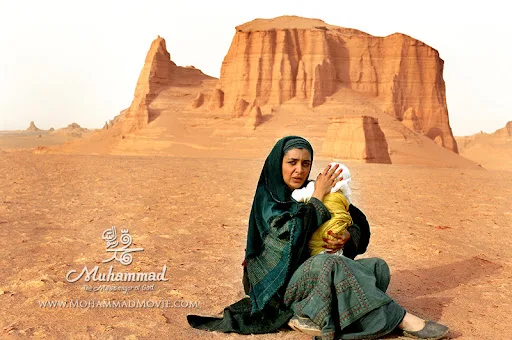 ساره بیات در نفش حلیمه در سینمایی محمد رسول‌الله
