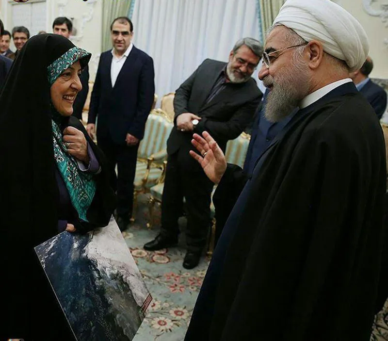 معصومه ابتکار و حسن روحانی