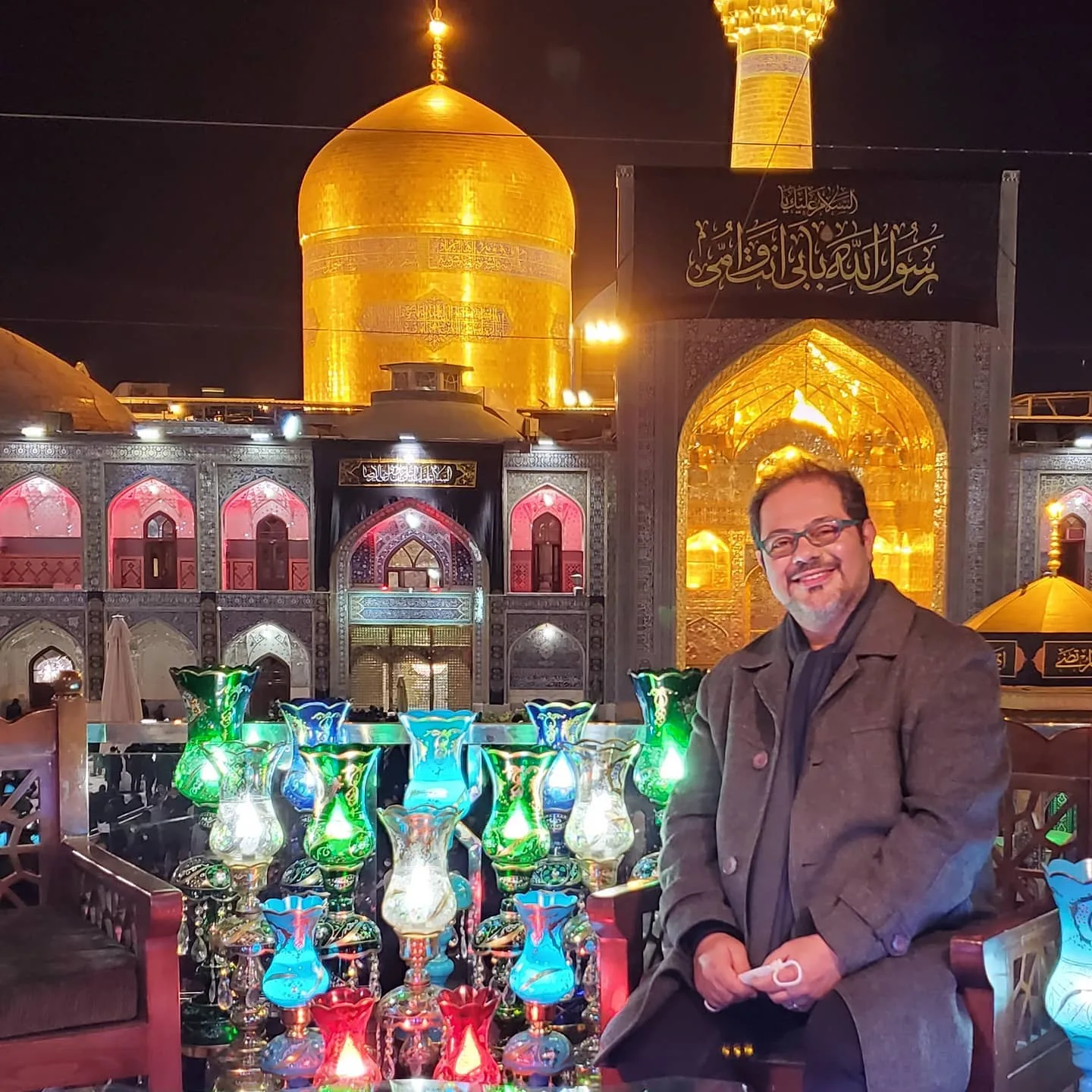 محمدرضا حسینیان در حرم امام رضا (ع)