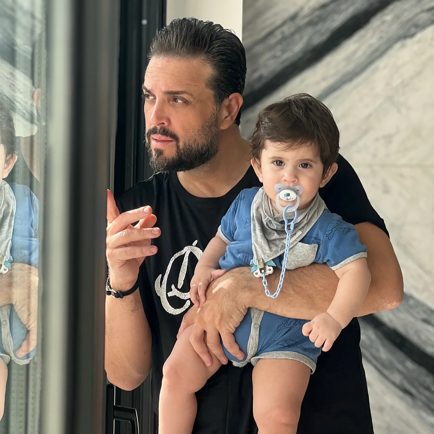 پدرام کریمی و پسرش آمین